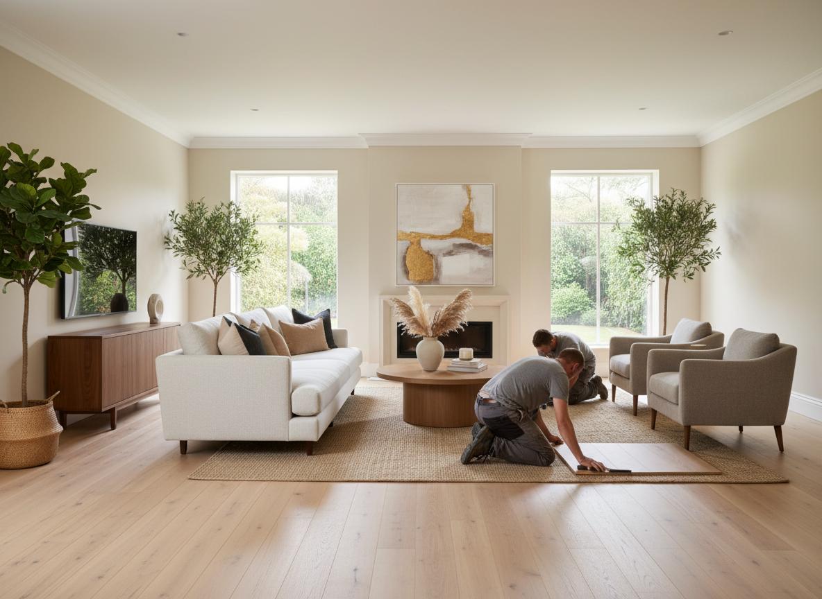 New flooring installation