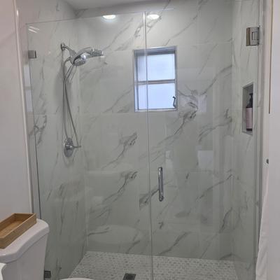 Bathroom tile work in progress