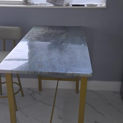 Finished epoxy countertop detail
